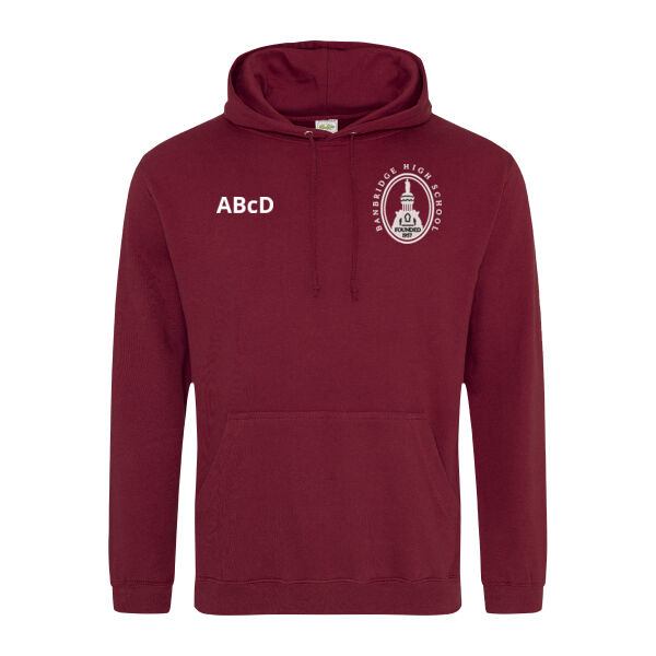Banbridge High School Leavers Hoodie - Burgundy Thumbnail