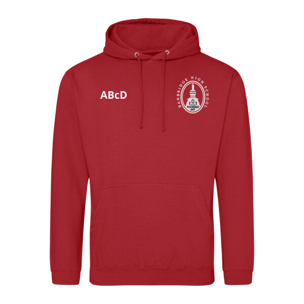 Banbridge High School Leavers Hoodie - Fire Red Thumbnail